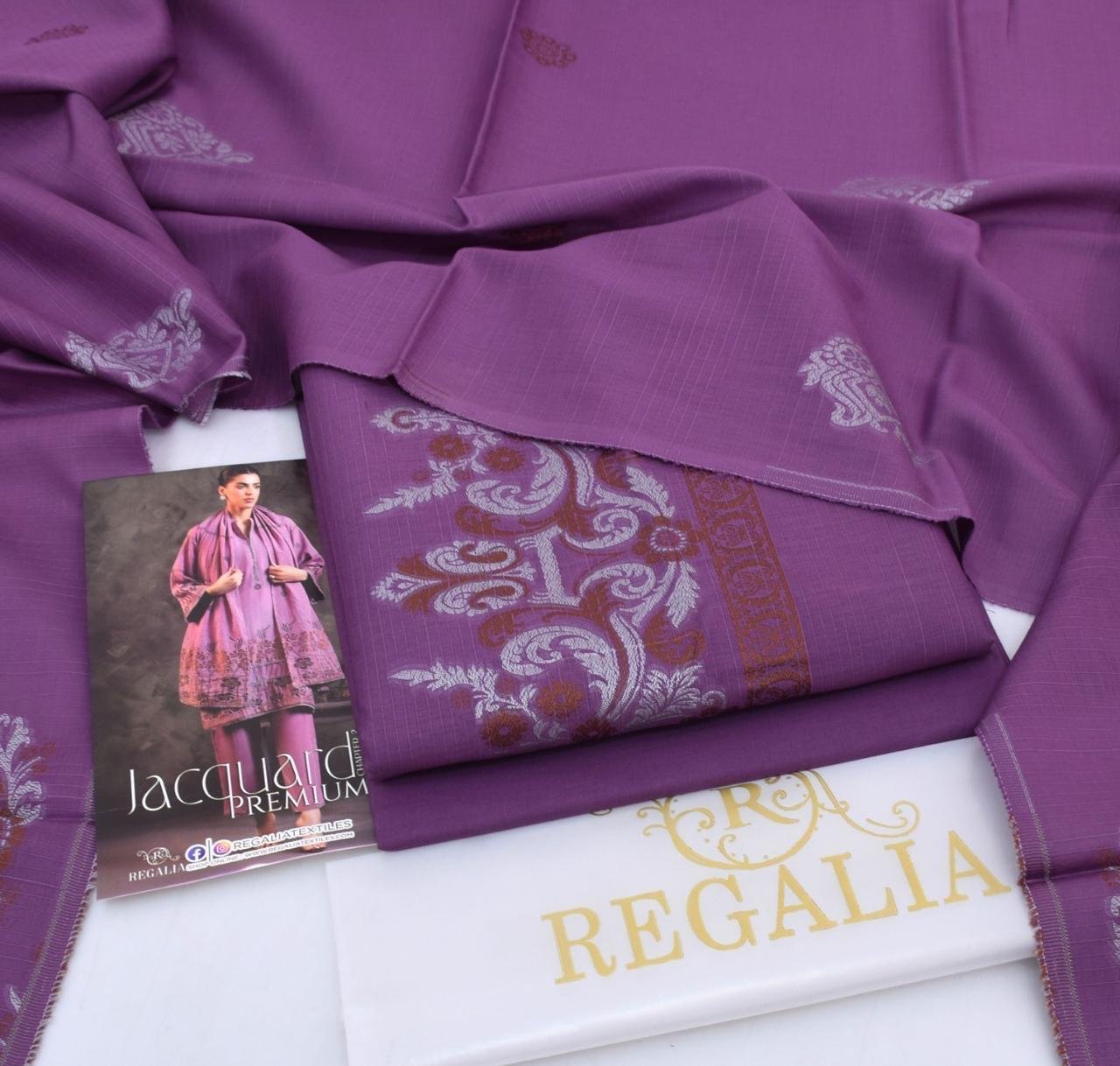 Regalia Premium Pakistani Imported 3-Piece Jacquard Fancy.