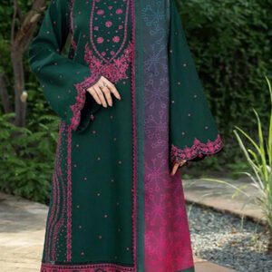 Premium Farasha Dhanak 3-Piece Embroidered Suit